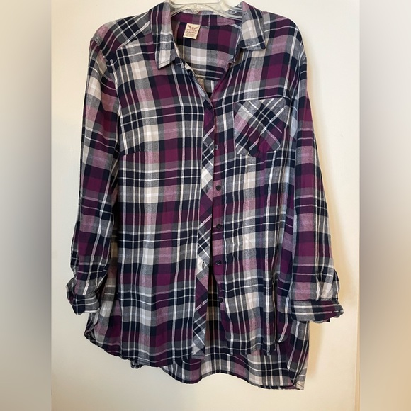 Faded Glory Tops - Plaid Button Down